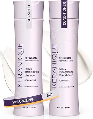 Keranique Volumizing Shampoo and Conditioner Set, 8 Fl Oz Each