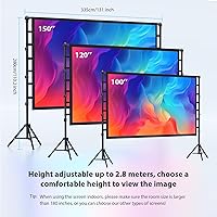 LEORFI 150-inch Projector Screen with Stand — image 4