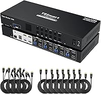 TESmart HKS403-P23 4-Port Triple Monitor HDMI KVM Switch — image 1