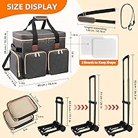 Sambois Rolling Teacher Tote Bag with Detachable Trolley — image 8