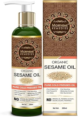 Morpheme Remedies Organic Sesame Pure ColdPressed Oil 200mL
