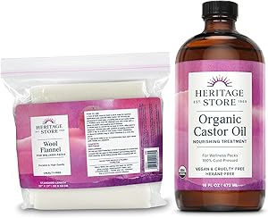 HERITAGE STORE Organic Castor Oil Pack Wrap Kit Review