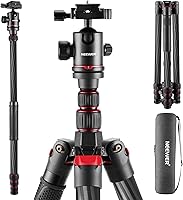 NEEWER Upgraded 80.7″ Carbon Fiber Camera Tripod Monopod N55CR — image 1