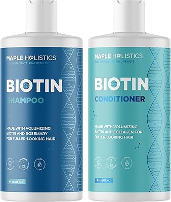 Maple Holistics Rosemary Biotin Shampoo and Conditioner Set - 8 Fl Oz
