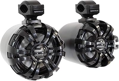 Rockville WB65 Black 6.5″ Marine Wakeboard Tower Speakers