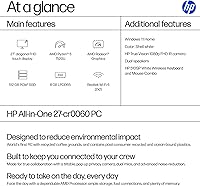 HP 27-inch All-in-One Desktop PC, Ryzen 5 7520U, 8GB RAM, 512GB SSD — image 3