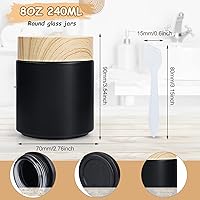 Furnido 6 Pack 8 oz Black Round Glass Jars — image 4