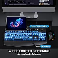 SABLUTE KM21Pro Wired Keyboard Mouse Combo — image 6