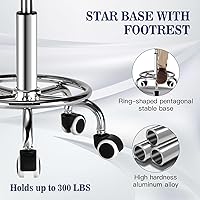 Mineloff Square Salon Rolling Stool - Grey — image 6