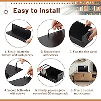 CroBlissful Wooden CD Storage Box Holder Shelf — image 6