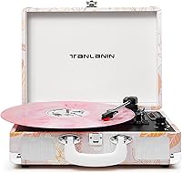 TANLANIN TE-001PK Pink Floral Vinyl Record Player — image 1