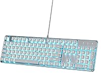 Owpkeenthy White Typewriter Gaming Keyboard — image 1