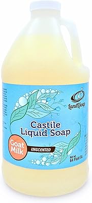LandLSoap Goat Milk Unscented Pure Castile Soap Liquid Half Gallon