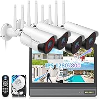 WEILAILIFE 5MP Wireless Security Camera System with 10″ Monitor — image 1