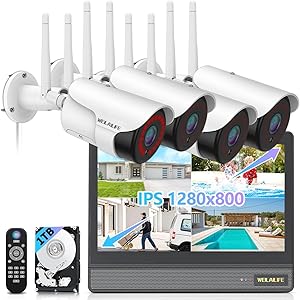 WEILAILIFE 5MP Wireless Security Camera System with 10″ Monitor Review