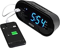 Jensen JCR-298 AM/FM Dual-Alarm Digital Clock Radio with Bluetooth — image 4