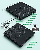 PeroBuno External CD DVD Drive with Ethernet Adapter and USB Hub — image 7