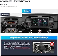XTRONS PXS7250FBL Android 14 Car Stereo for Fiat 500 (2007-2015) — image 2