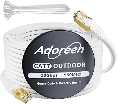 Adoreen Cat 7 Outdoor Ethernet Cable 300FT