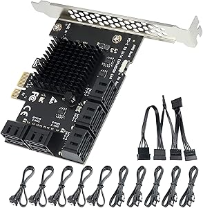Trotwei SSU-10P-SATA3 10-Port SATA PCIe Expansion Card