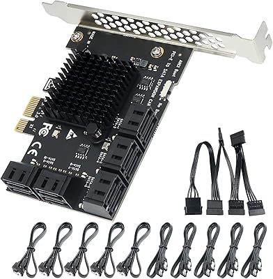 Trotwei SSU-10P-SATA3 10-Port SATA PCIe Expansion Card