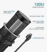 HEZI Pop Up Outlet with Wireless Charger, 8 AC Outlets & 4 USB Ports — image 5