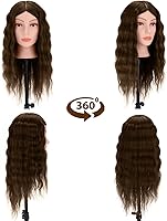 Cenoz 26″ Human Hair Mannequin Head Dark Brown — image 5