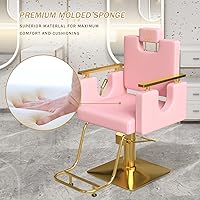 LUXMARS Heavy Duty Barber Chair, Pink — image 5