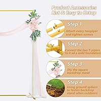 LMEBE Gold Square Backdrop Stand 6.6x3.3 FT — image 6