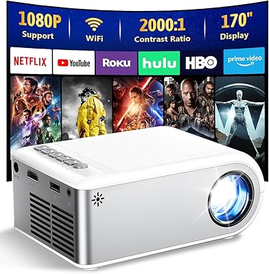 DZA Mini Projector with WiFi and Bluetooth