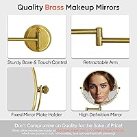 GURUN 8″ Wall Mounted Makeup Mirror with 10X Magnification — image 3