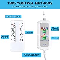 Xindejia USB Powered Small Ceiling Fan 16.5-inch — image 2