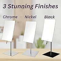 JERDON Rectangular Tabletop Vanity Mirror - 5-inch x 8-inch with 3X Magnification — image 6