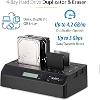 StarTech.com SATDOCK4U3RE 4-Bay Hard Drive Duplicator and Eraser — image 2