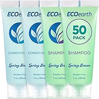 EcoEarth Travel Shampoo and Conditioner Set, 1oz, 100-Pack, Spring Breeze — image 1