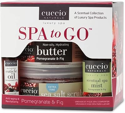Cuccio 4 Piece Spa To Go Kit – Pomegranate & Fig