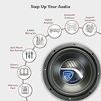 Rockville RV8.1A 8″ Loaded Car Subwoofer Enclosure with Mono Amplifier — image 3