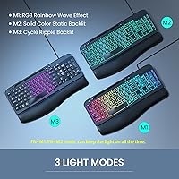 VEILZOR Ergonomic Backlit Keyboard — image 3