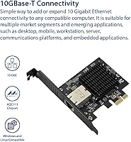 IO CREST Single Port 10 Gigabit Ethernet PCI-e x1 Network Card — image 2