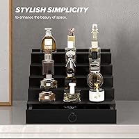 upcessory Cologne Organizer for Men, 5 Tier Black Shelf — image 9