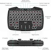Rii RK707 3-in-1 Wireless Game Controller, Keyboard, and Mouse Combo — image 4