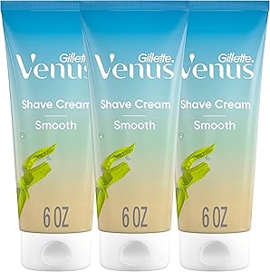 Gillette Venus Smooth plus Olay Shaving Cream for Women, 6 oz (3 Count) Review