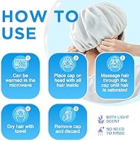 OK TAPE No Water Shampoo Caps 6 Pack (Lavender, Verbena, Cucumber Scents) — image 4