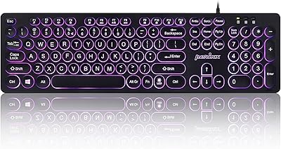 Perixx PERIBOARD-317R Wired Backlit USB Keyboard