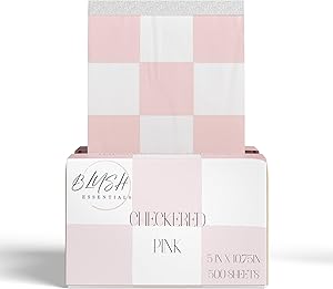 Blush Essentials Checkered Pink Hair Foils, 500 Sheets