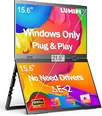LUMIPIX 15.6″ Portable Dual Screen Monitor MSCM02