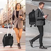 360° Rotating Water Resistant Rolling Backpack with Removable Wheels — image 7
