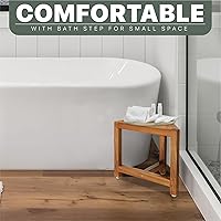 DITAVN Shower Foot Rest 12 in, Corner Shower Stool for Shaving Legs — image 4