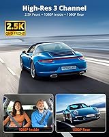 Kingslim O3PRO 3 Channel 5G WiFi Dash Cam with 64GB Card — image 2