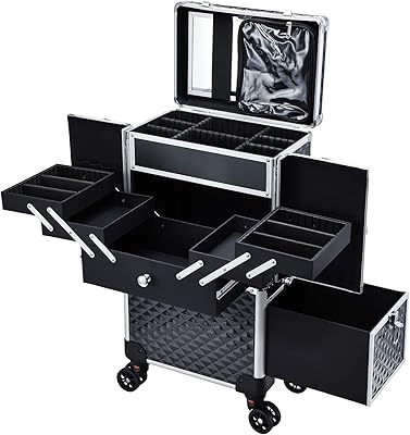 Adazzo Professional Makeup Artist Rolling Train Case